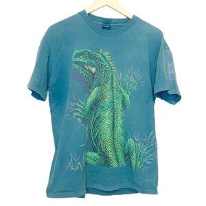 Vintage 90s Signal Iguana Cleveland Metropark Zoo Single Stitch Graphic Tee L